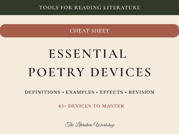 Poetic Techniques Cheat Sheet (GCSE, BFI & A-Level English)