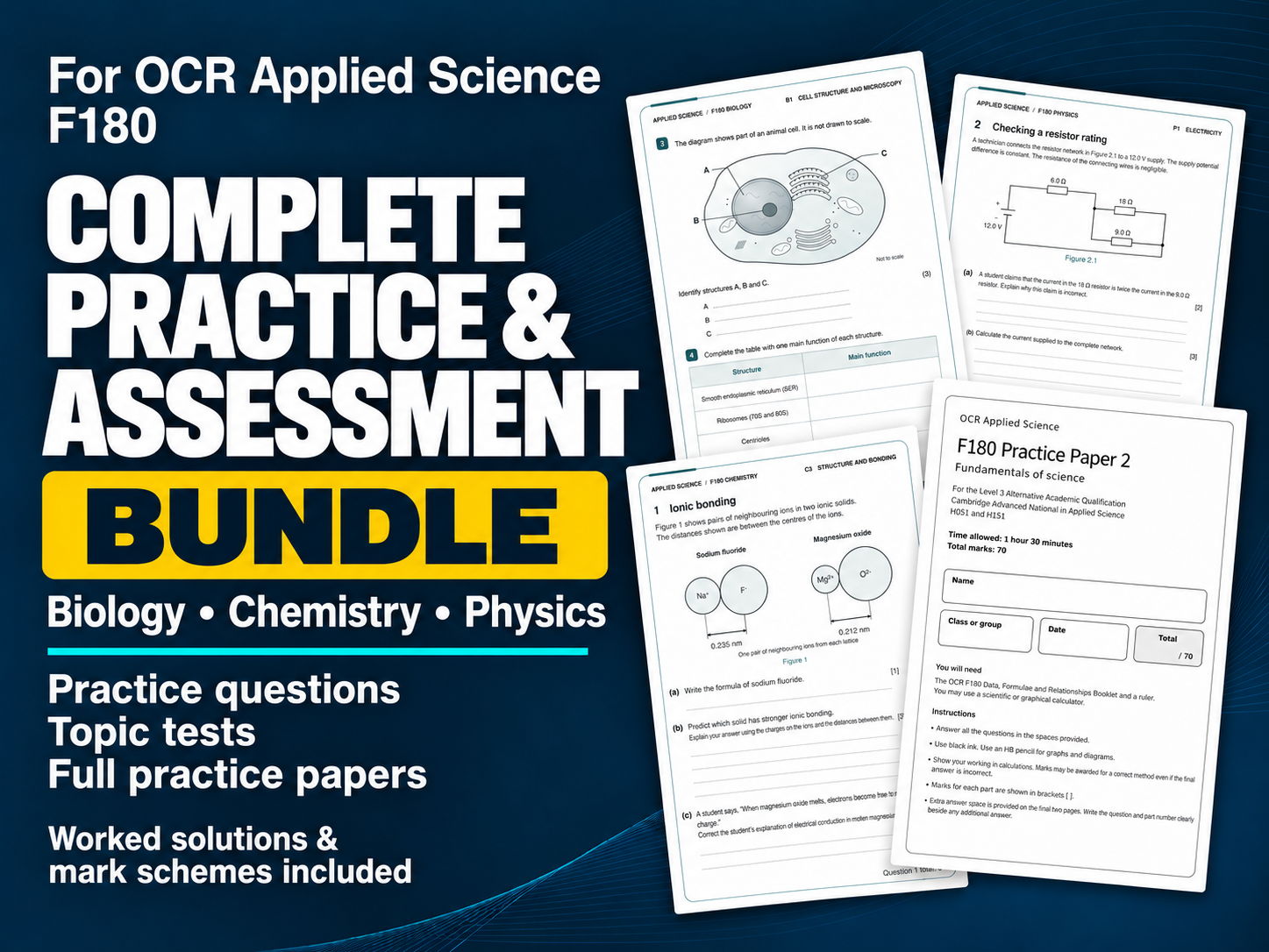 OCR Applied Science F180: Complete Practice & Assessment Bundle