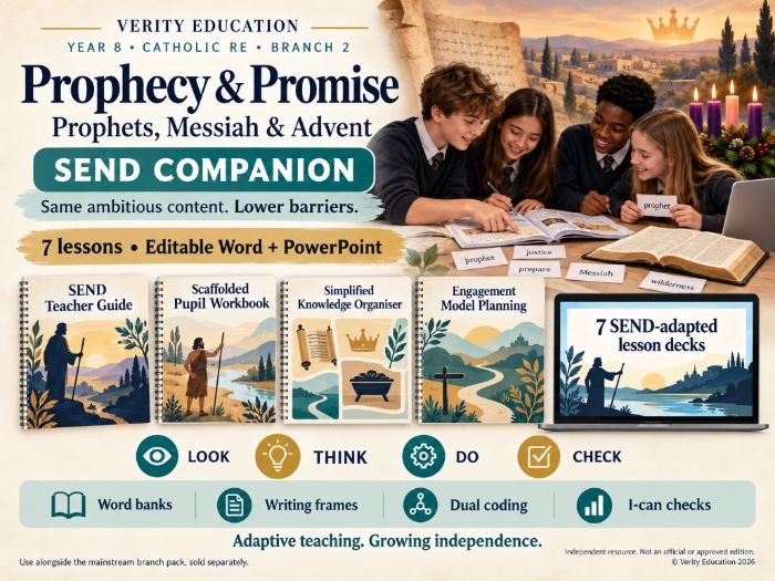 Catholic RE SEND | Y8 B2 Prophets, Messiah & Advent | RED Adaptive + EHC