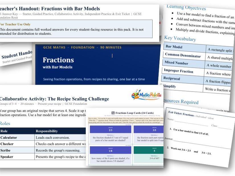 Fractions-Complete GCSE Lesson Pack