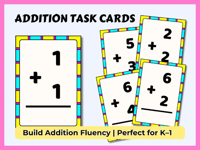 Addition Task Cards (K–1)