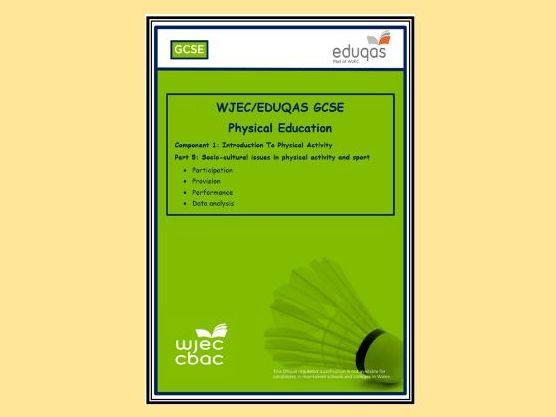 Eduqas - GCSE Physical Education – Socio-cultural issues – Work Booklet (Part 5)