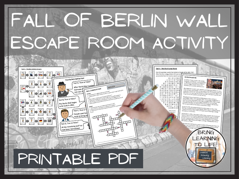 Fall of the Berlin Wall Escape Room History Activity