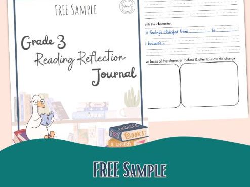 FREE Sample — Grade 3 Reading Reflection Journal