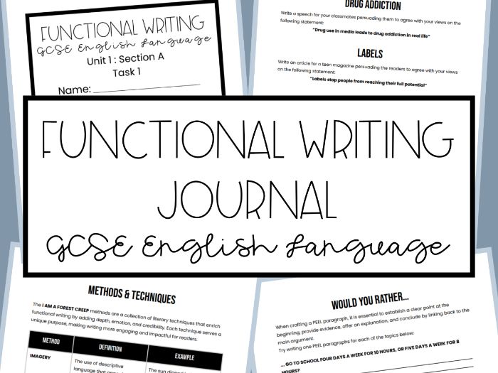 GCSE Persuasive/Functional Writing Journal | CCEA NI
