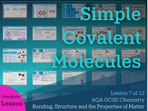 7. Simple Covalent Molecules || Bonding, Structure and the Properties of Matter | AQA Chemistry
