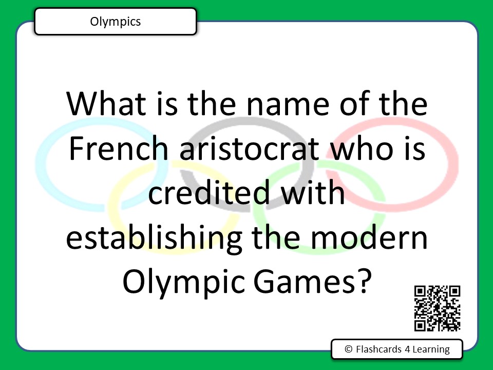 A Level PE OCR Olympic Games QR Code Questions Answers Teaching 