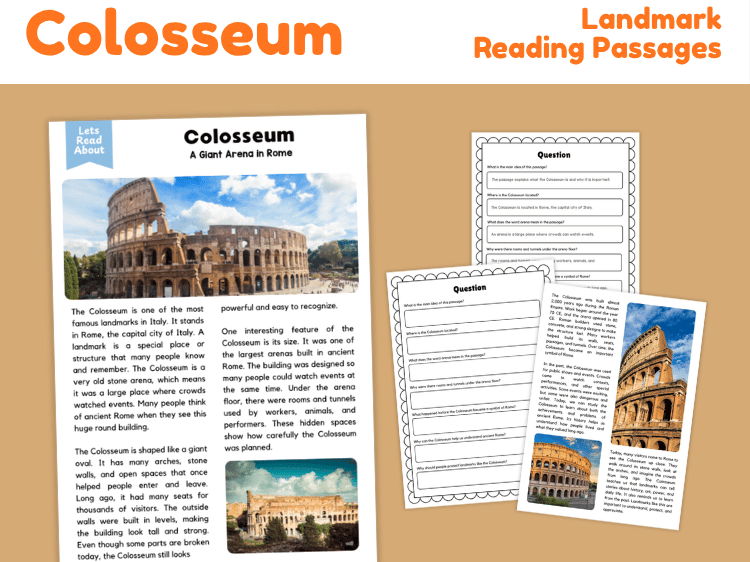 Colosseum Reading Comprehension | Landmark Reading Passages