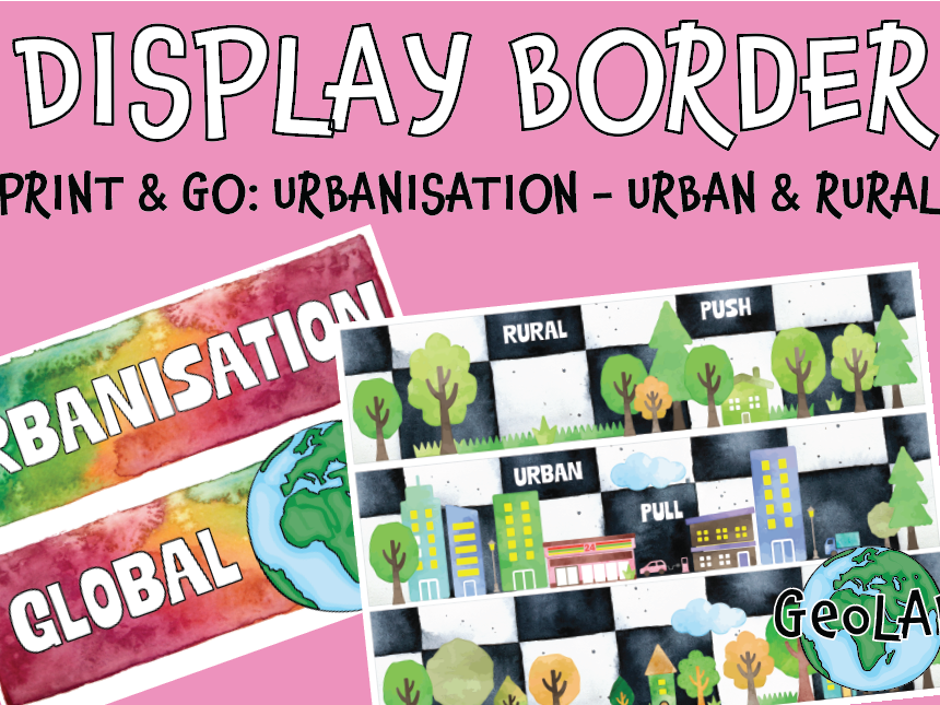 Urbanisation display pack: borders, title & content