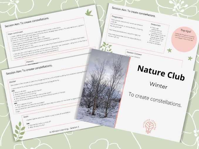 Winter Nature Club - Constellations - Fun outdoor enrichment activities