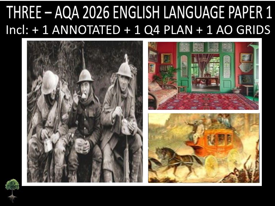 THREE - AQA PAPER 1 | 2026 FULL MOCKS | ANNOTATED | Q4 PLAN | AO GRIDS