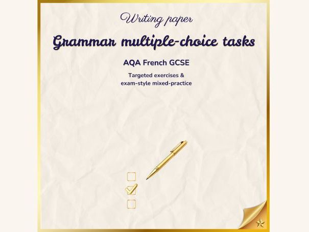 Grammar multiple-choice tasks – AQA French GCSE