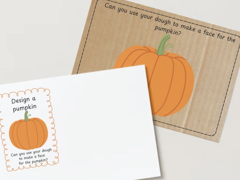 Pumpkin playdough mats
