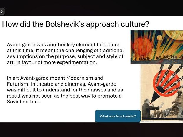  ALevel- Bolsheviks’ approach to culture 