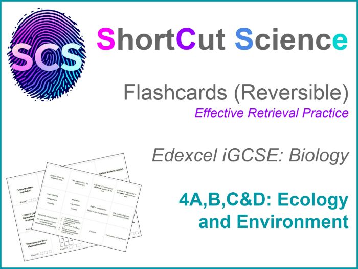 Flashcards Bio IGCSE Edexcel: Ecology & Environment