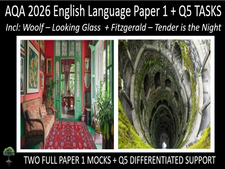 Two AQA 2026 GCSE English Language Paper 1 Mocks | Q5 TASKS