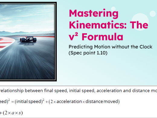 IGCSE Physics: v²=u²+2as | Edexcel Modular | Unit 1 | L7