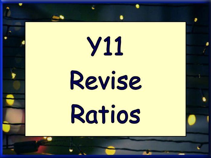Ratio Revision Worksheet Teaching Resources