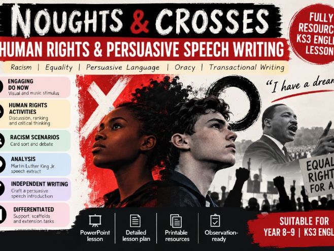 Noughts & Crosses – Human Rights & Persuasive Speech Writing | Outstanding KS3 English Lesson