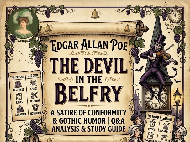 The Devil in the Belfry by Edgar Allan Poe | Satire Q&A Analysis Sub Plan