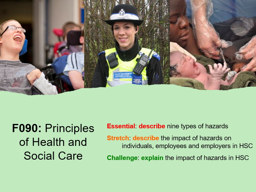 OCR CTEC Health and Social Care - F090 - Hazards