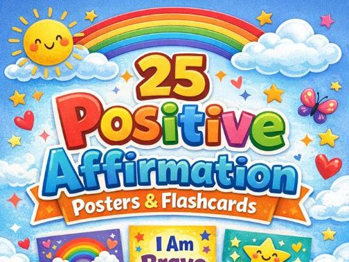 25 Positive Affirmation Posters & Flashcards for All Grades