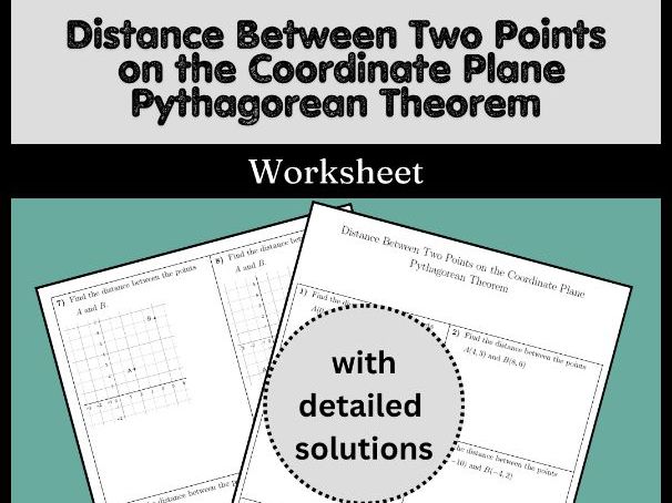 Distance Between Two Points on the Coordinate Plane Pythagorean Theorem