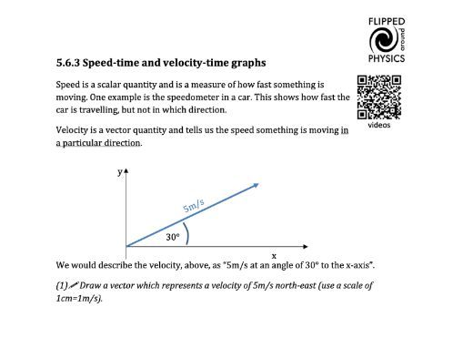 Speed-time and velocity-time graphs
