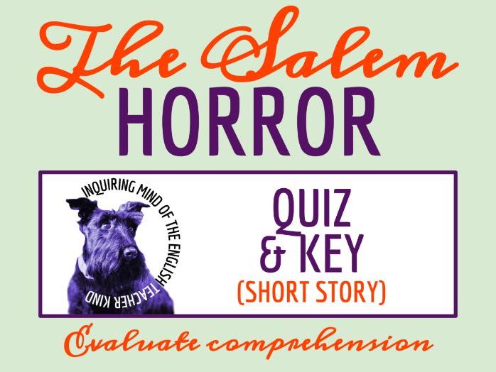 "The Salem Horror" by Henry Kuttner Quiz and Answer Key (Halloween Short Story)