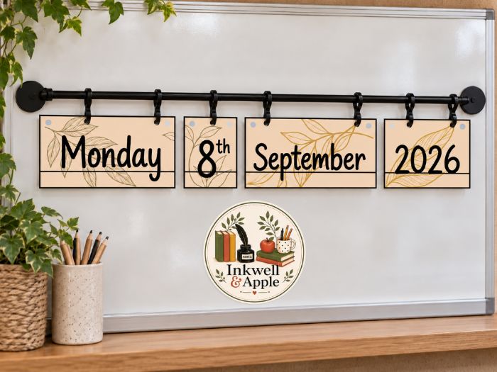Woodland Botanical Curtain Pole Date Cards