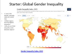 OCR A Level Geography Gender Inequality & Women’s Rights in India