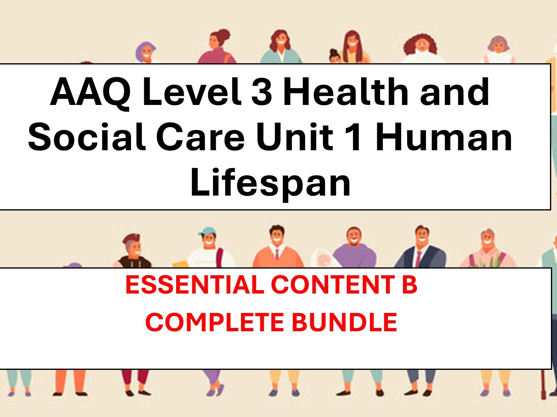 AAQ Level 3 Health and Social Care Unit 1 Human Lifespan  ESSENTIAL CONTENT B