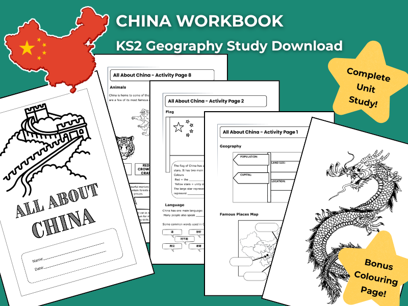 China KS2 Geography Activity | Workbook