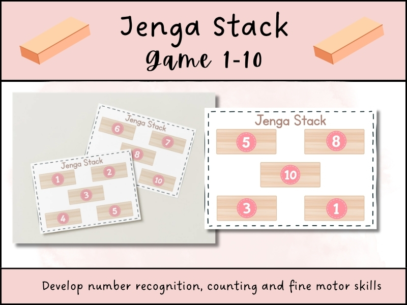 Jenga Maths Counting Activity 1–10 EYFS