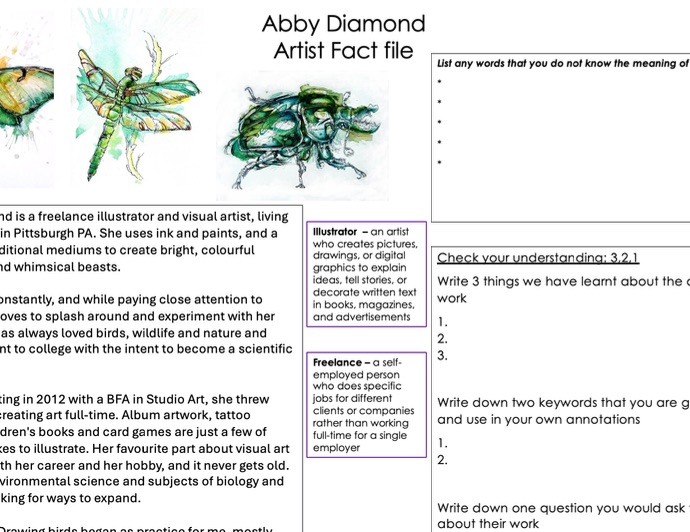 Abby Diamond Analysis Pages