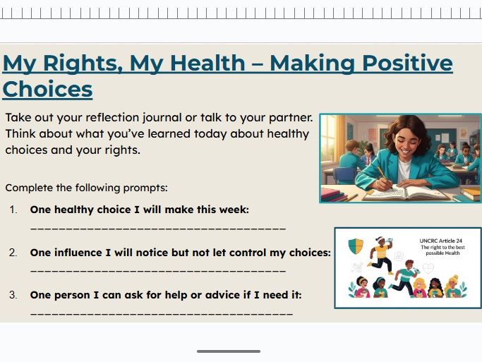 My Rights, My Health: Making Positive Choices (Year 7 PSHE)