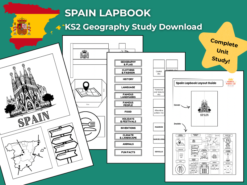 Spain KS2 Geography Activities | Lapbook