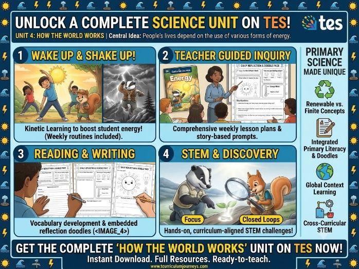 Grade 1 PYP Unit 4: How The World Works | Forms & Sources of Energy Workbook