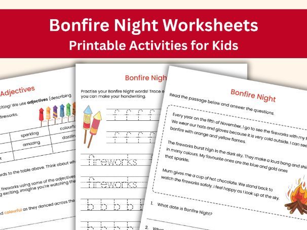 Bonfire Night Mini Activity Pack | Printable Worksheets & Activities for Kids