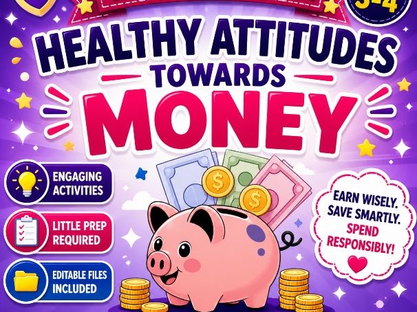 Healthy Attitudes Toward Money – Financial Literacy 2-Week Lesson Pack (Primary)