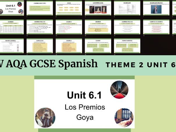 6.1 Los Premios Goya (New AQA GCSE Spanish)