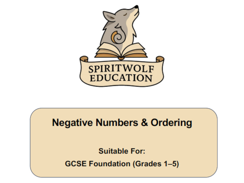 Negative Numbers & Ordering – GCSE Maths Foundation