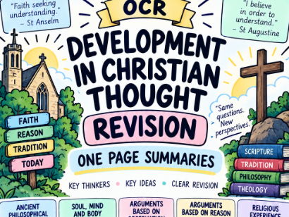 Development in Christian Thought OCR: One Page Revision Summaries - Every topic