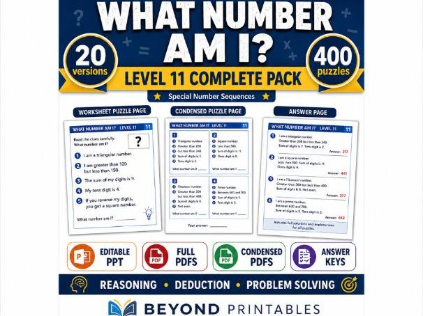 What Number Am I? Level 20: Expert Deduction | 20-Version Bundle