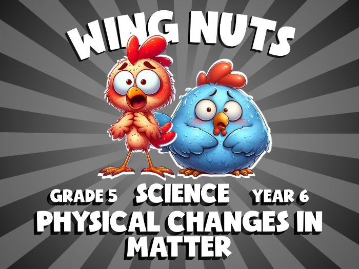 Physical Changes in Matter WING NUTS Science Game | No-Prep Year 6 Review Activity
