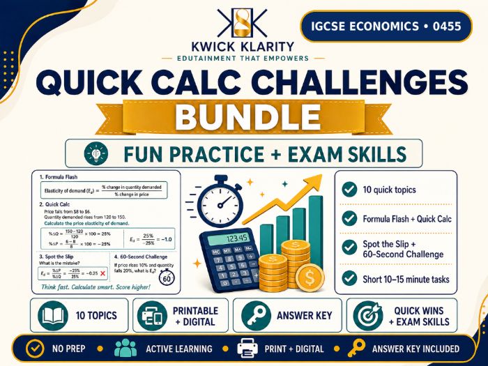 Quick Calcs for Cambridge IGCSE Economics 0455