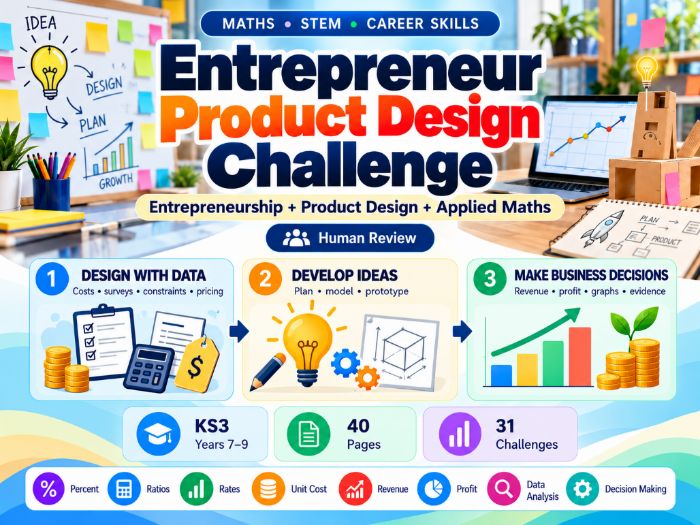 Entrepreneur Product Design Challenge Business Maths & Finance 40 Pages
