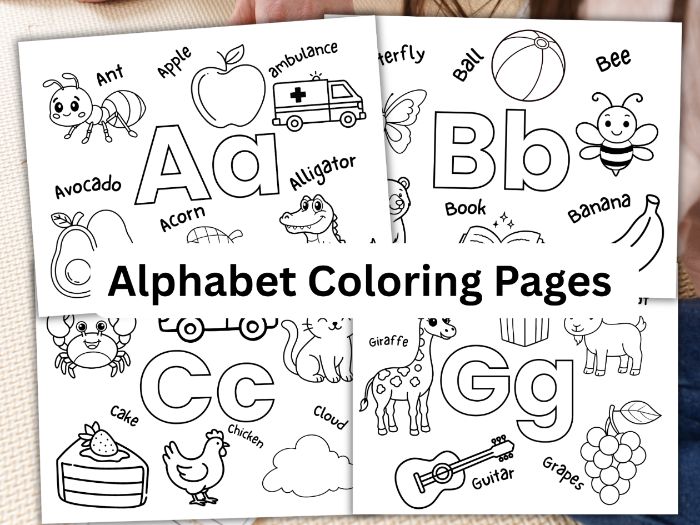 26 Alphabet Coloring Pages
