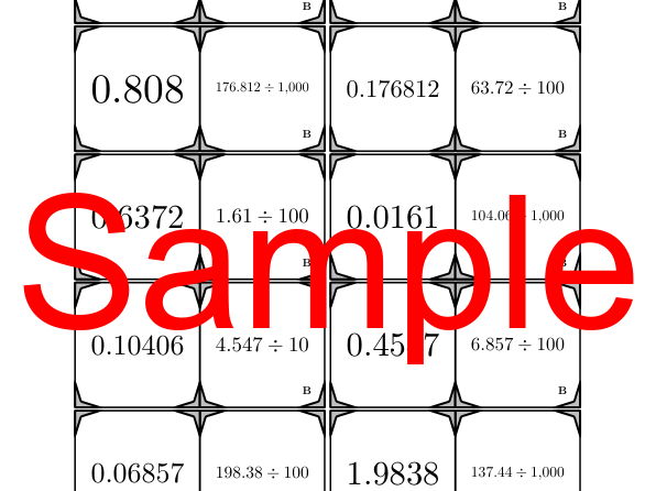 Domino | Division by 10, 100, and 1000 | Math Activity