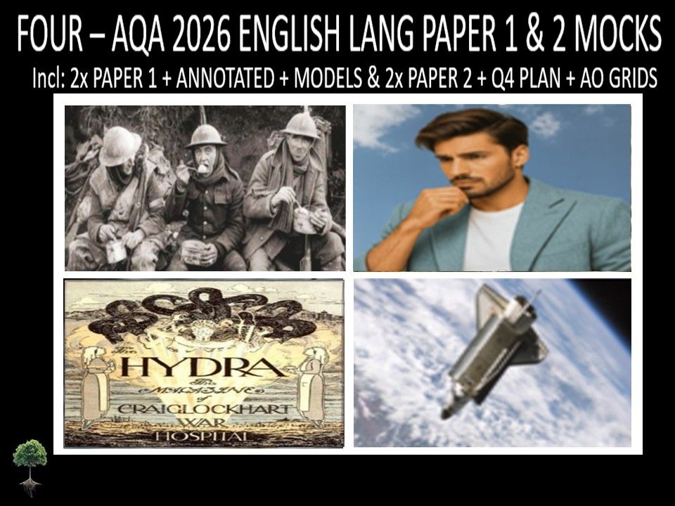 FOUR - AQA PAPER 1 & 2 | 2026 FULL MOCKS | ANNOTATED | Q4 PLAN | AO GRIDS | MODELS